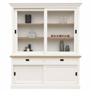 Buffetkast Degen 180 cm Cremewit-Eiken