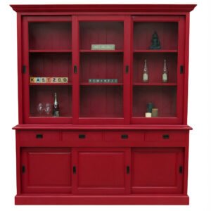 Buffetkast Fleur 186 cm Robijnrood