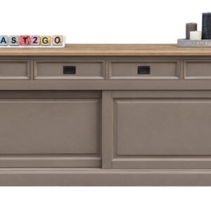 Dressoir Degen 200 cm Beigegrijs-Eiken