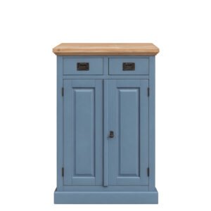 Meidenkast Jan 112 hoog Duifblauw-Eiken