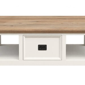 Salontafel Finn 120x80 cm Cremewit-Eiken